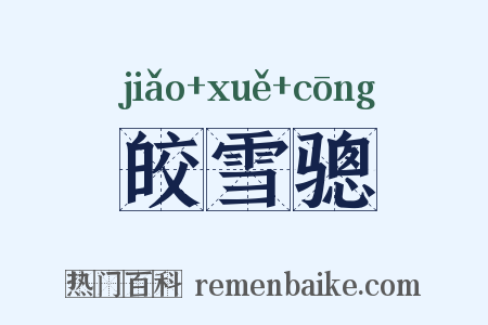 皎雪骢是什么意思的图片